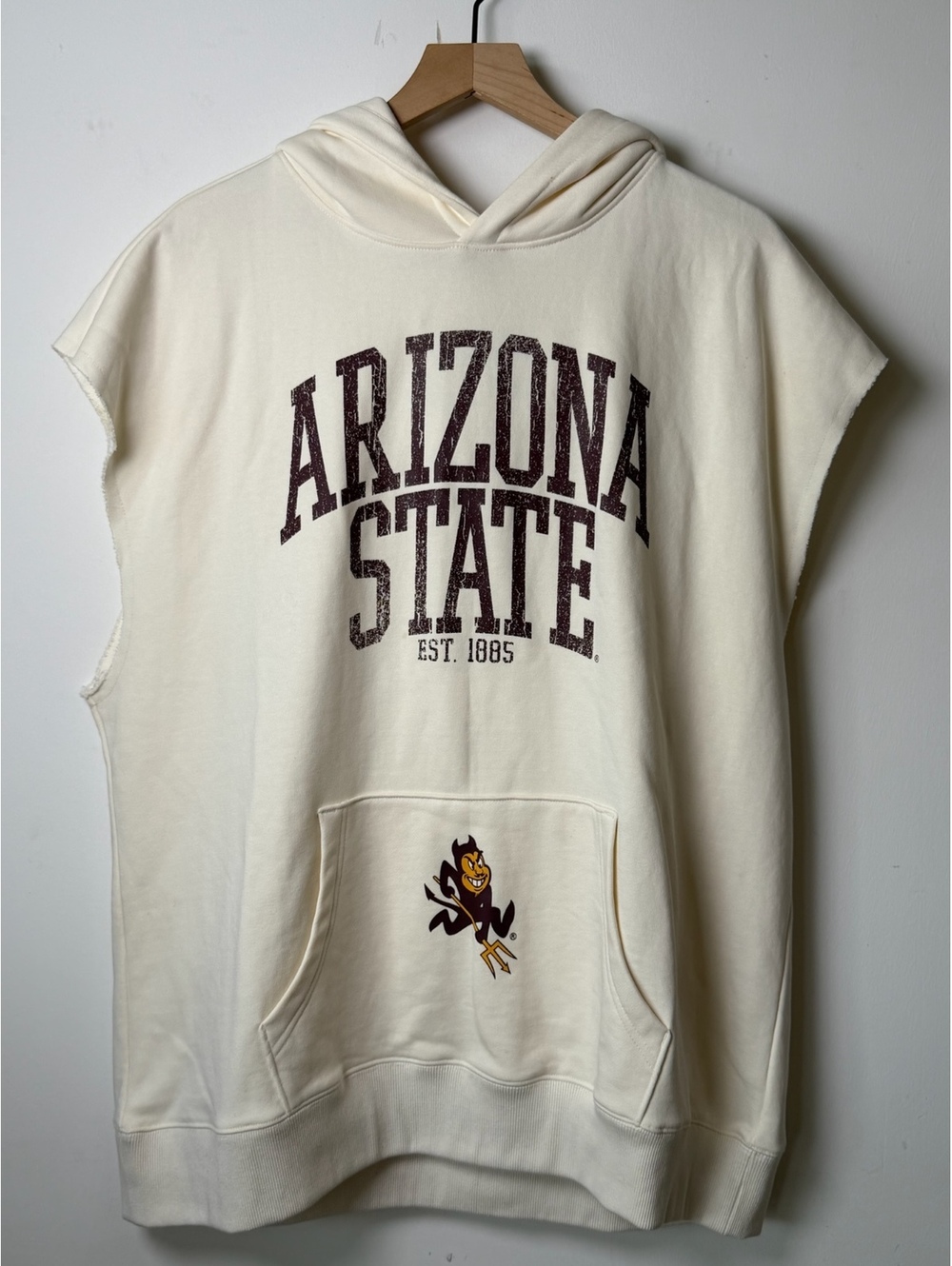 Blue 84 Arizona State Sun Devils Sleeveless Hooded Sweatshirt Size men’s large